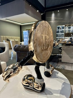 Escultura Bitcoin