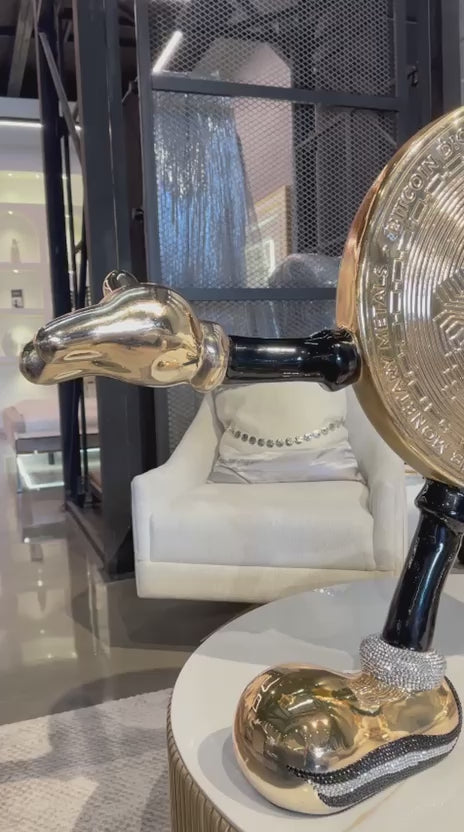 Escultura Bitcoin